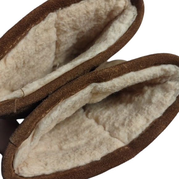 Bearpaw Girl's Brown Suede Faux Fur Lined Winter Boots Size 3 - Picture 6 of 8